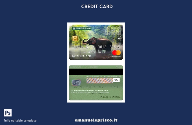 modello mastercard della Kenya Cooperative Bank in stile verificato